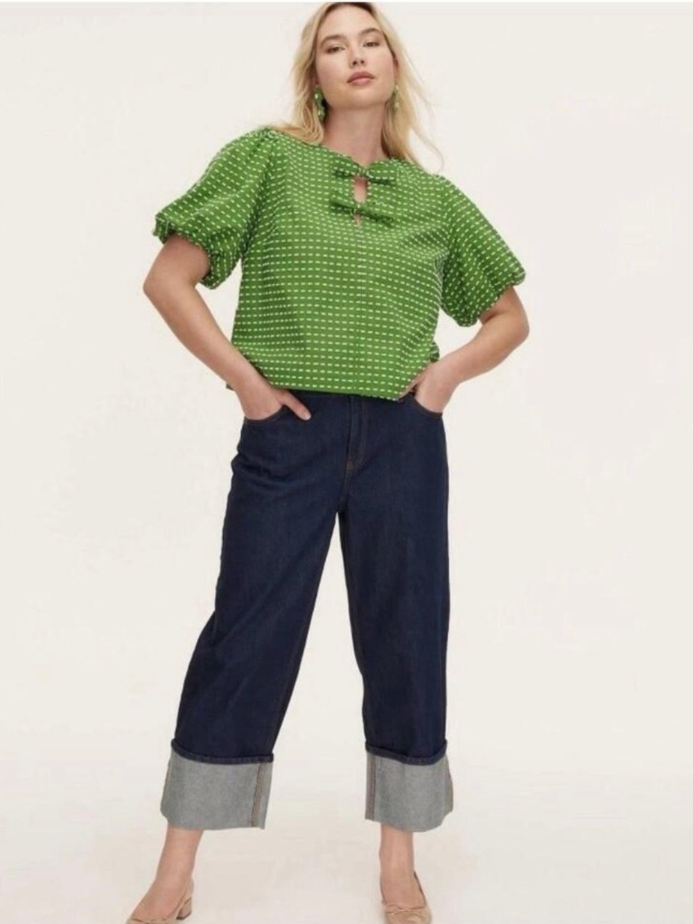 Kate Spade X Target High Rise Straight Leg Cuffed Jeans